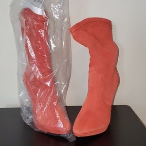 Nine West - High heel boot brunt orange